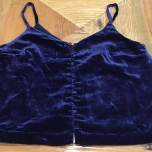 NWT Madewell Navy Velour Top